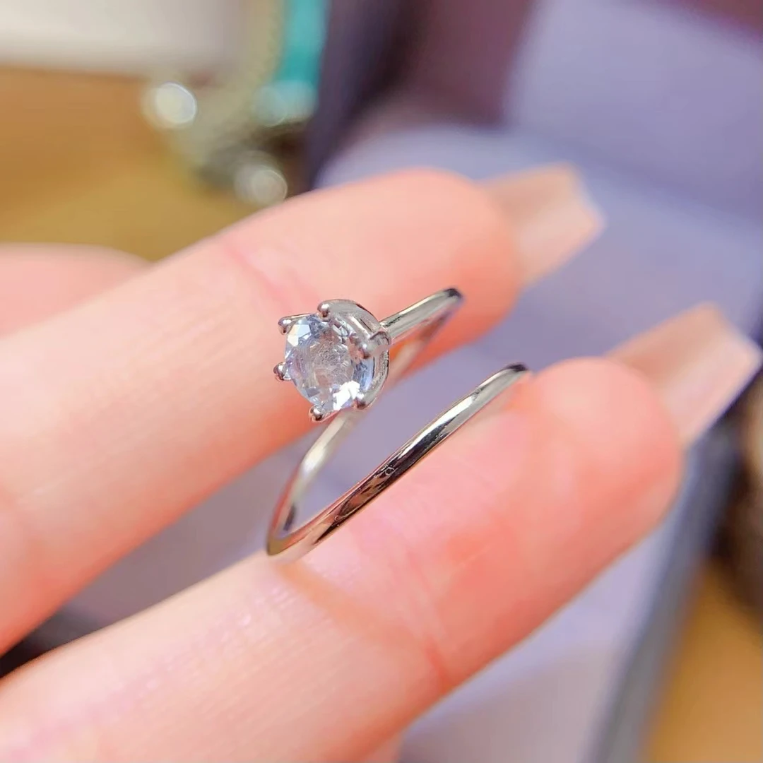 خاتم KJJEAXCMY من الزبرجد الطبيعي S925 فضي رائع مليء باللمعان بسيط وأنيق وعالي الجودة لعيد ميلاد الأكثر مبيعًا