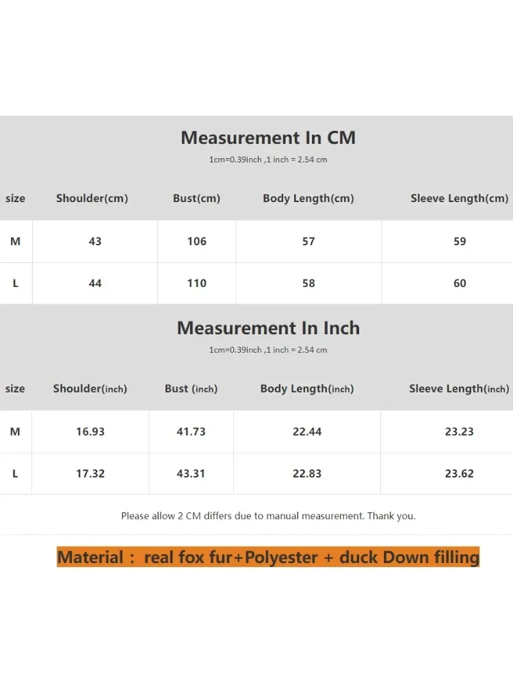 بطة بيضاء أسفل سترة دافئة المرأة الطبيعية الثعلب الفراء طوق الشتاء الفراء الحقيقي سميكة قصيرة سترة منفوخة أبلى معطف الفرو الواقع #6