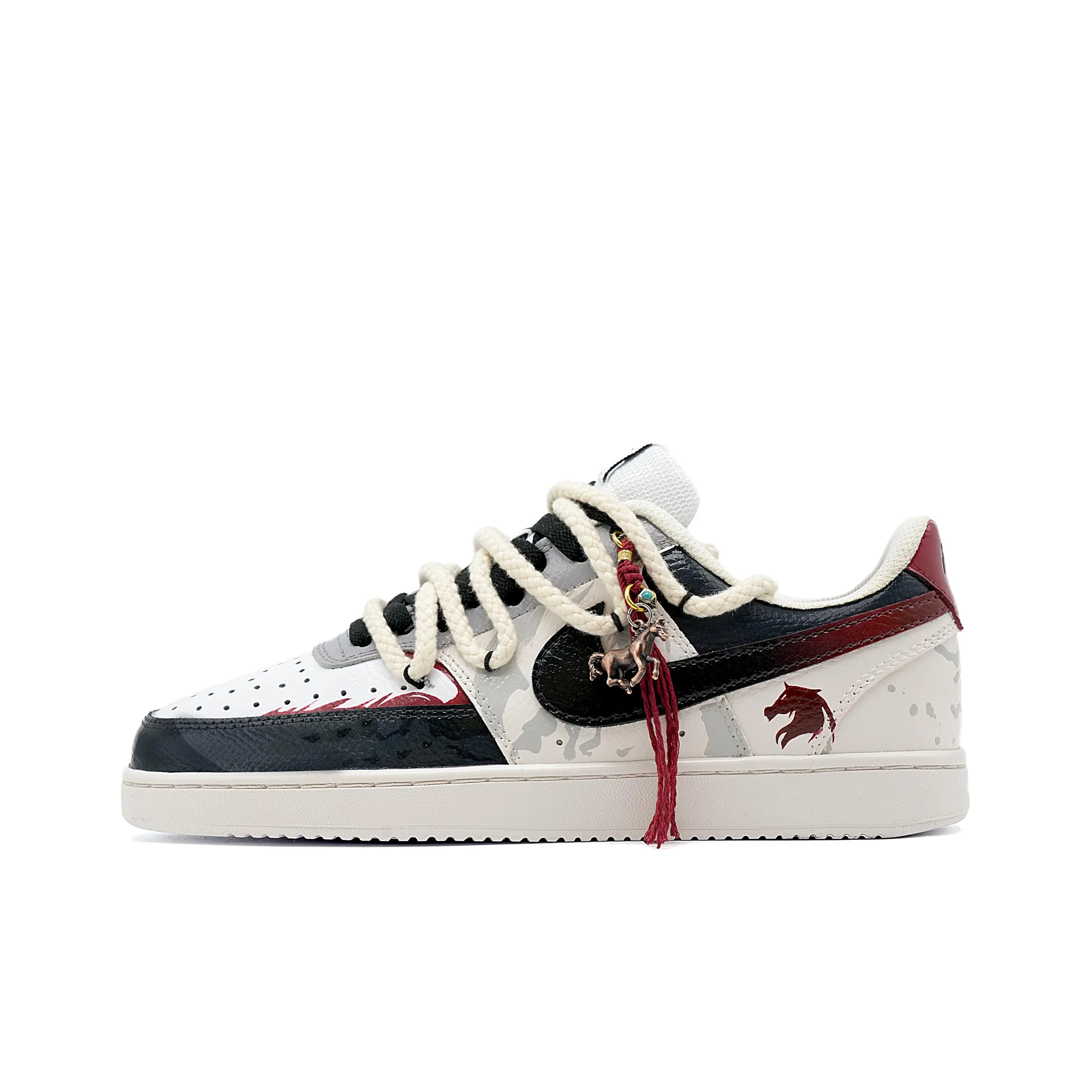 Nike Court Vision Abrasion Resistant Balance Chaussures de skateboard basses unisexes Ecru
