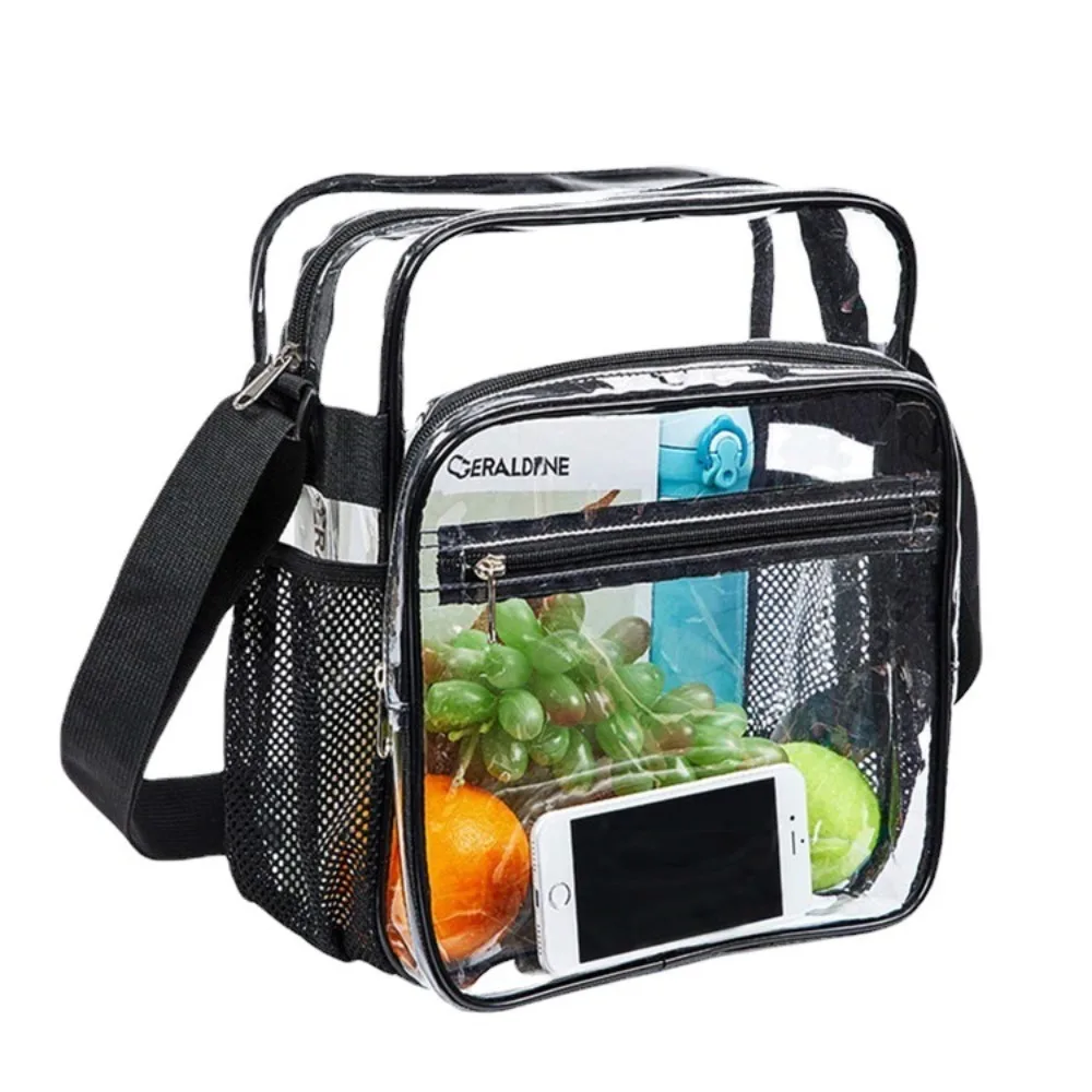 2026 Women Lightweight Mesh Strap Waterproof Transparent pvc Bags Put Lost Headphone Jack Umbrella Cell Phone 9.7 inch iPad