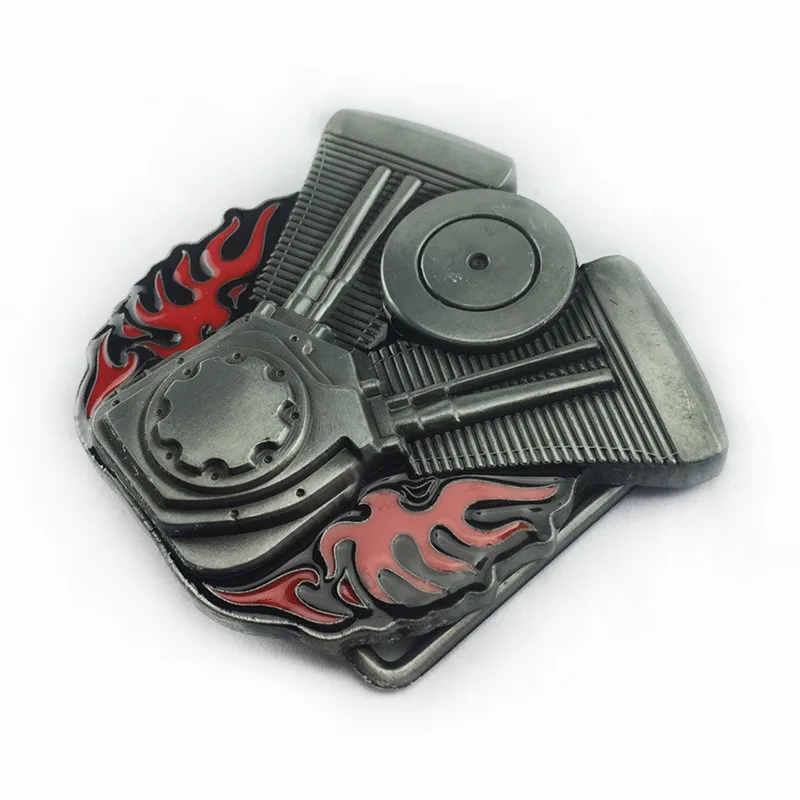 Motorcycle style belt buckle Motorcycle engine personality punk belt buckle Fashion punk wings men's buckle