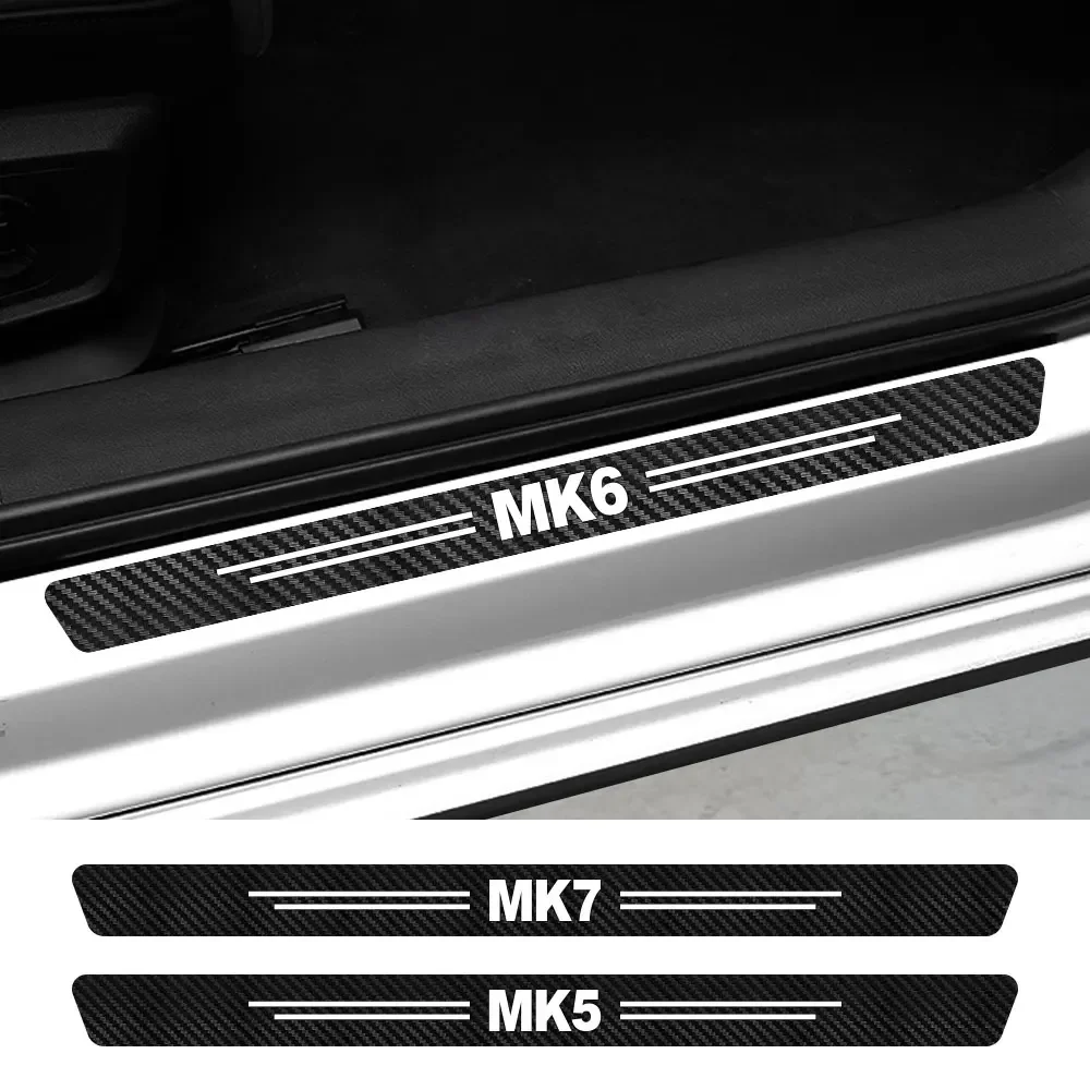 

4/5Pcs Door Sill Threshold Protector Stickers Car Decoration Accessories For Volkswagen VW Golf 7 6 4 5 MK3 MK4 MK5 MK6 MK7 MK8