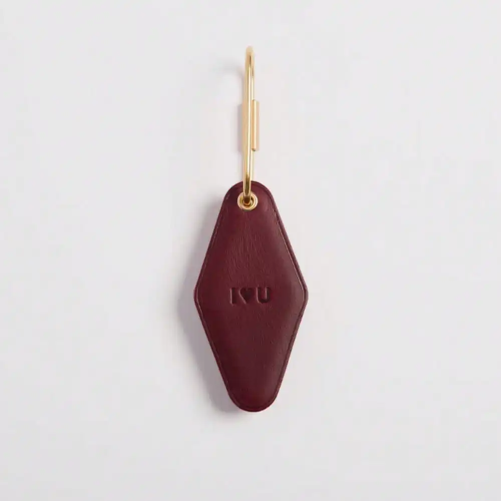 1 Stück Personalisierter PU-Leder Schlüsselanhänger mit Messing-Schlüsselring, Doppelseitiger Rhombus-Autoschlüsselring, Vatertags-Geschenk, Geschenk für Papa/Sohn – Detail 6