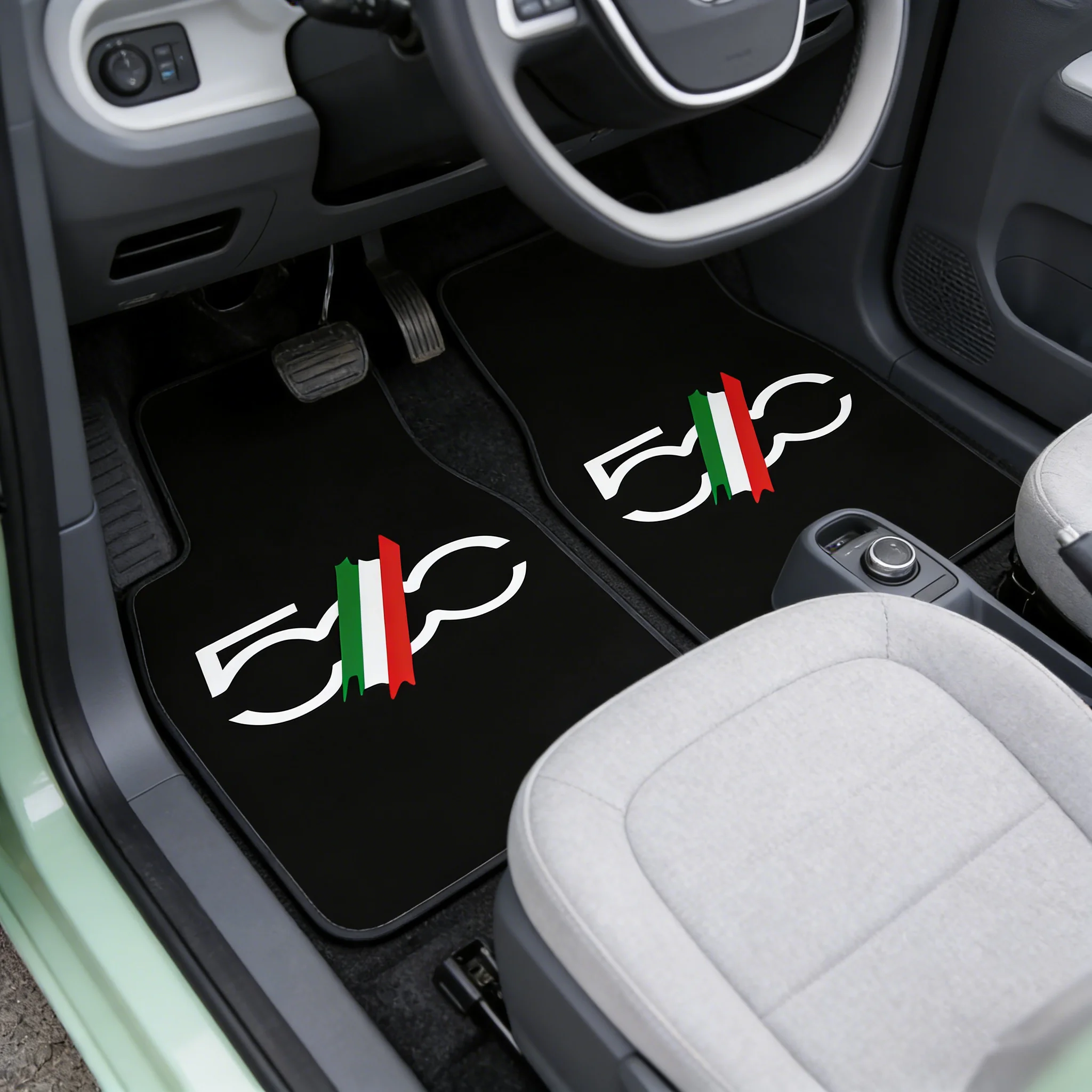 4pcs Auto Mats Highlighting Sparrow Apple Flower Landscape Motif, Compatible With Crossovers Or Trucks, Presenting Convenient Cl