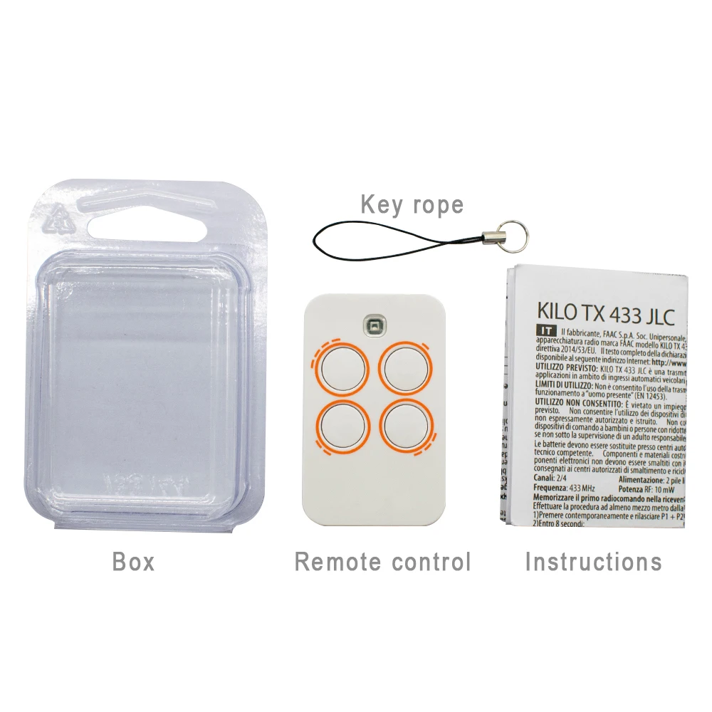 كيلو TX 433 JLC 6100331 433 ميجا هرتز بوابة جراج كهربائية للتحكم عن بعد