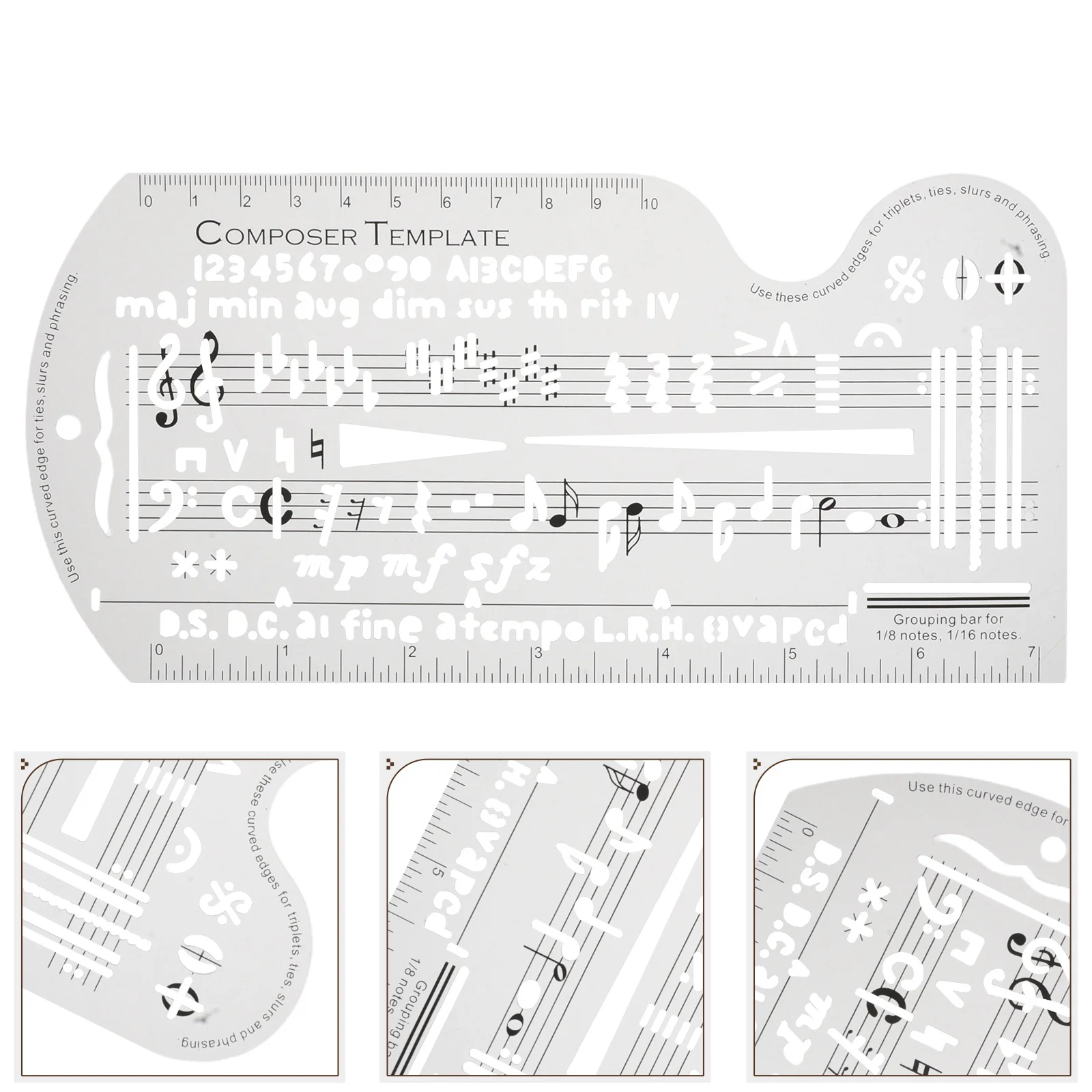 

Five-line Drawing Ruler Music Note Sketching Template Composing Drafting Composition Tool Stencil Plastic Manuscript Stencils
