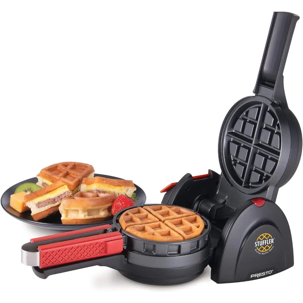 Stuffler Stuffed Waffle Maker, Bélgica, Grande, Preto, 03512