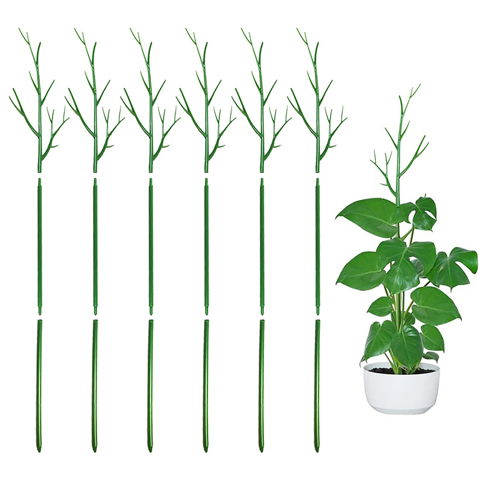 Adjustable Twig Plant Support Stakes 100cm Monstera Plant Support Plant Trellis Poles Tree Branch Support Stake Garden Supplies