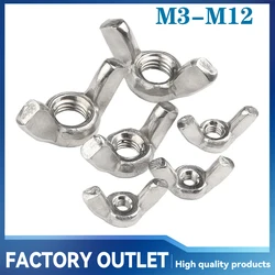 10Pcs M3 M4 M5 M6 M8 M10 M12 Butterfly Wing Nuts 304 Stainless Steel Zinc Plated Wing Nuts Zinc Plated Hand Tighten Nut