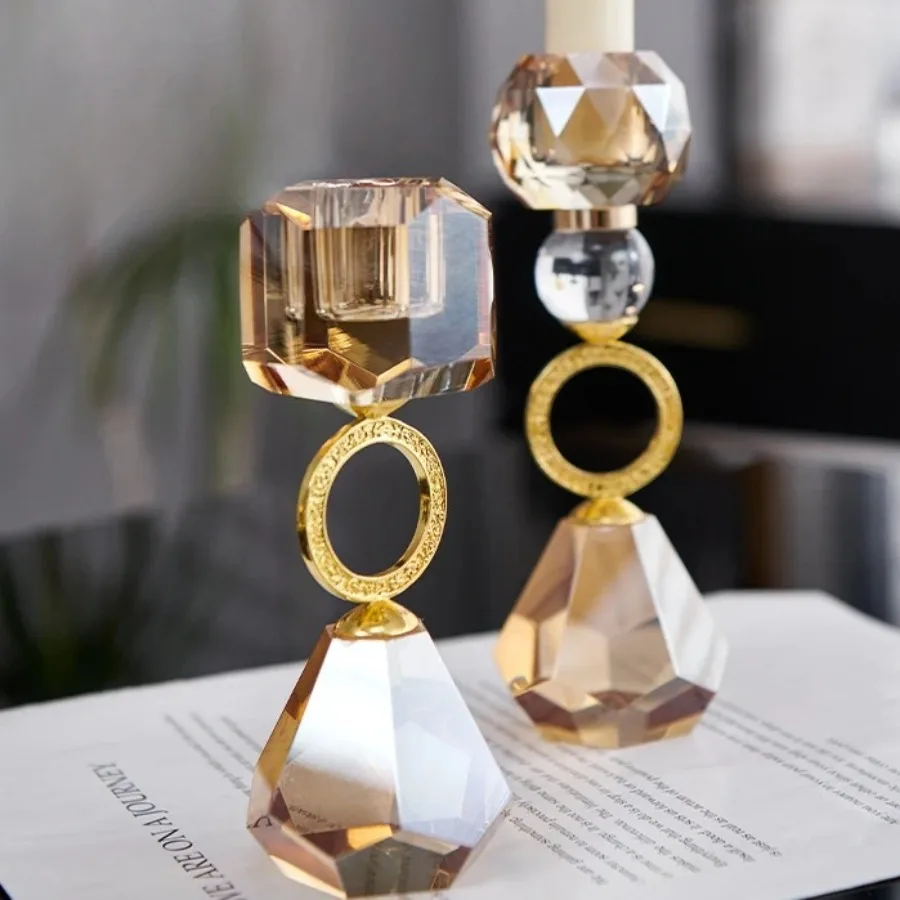 

Креативный хрустальный подсвечник, простое современное украшение для дома, металлический подсвечник для ароматерапии, художественные статуи, скандинавский декор комнаты