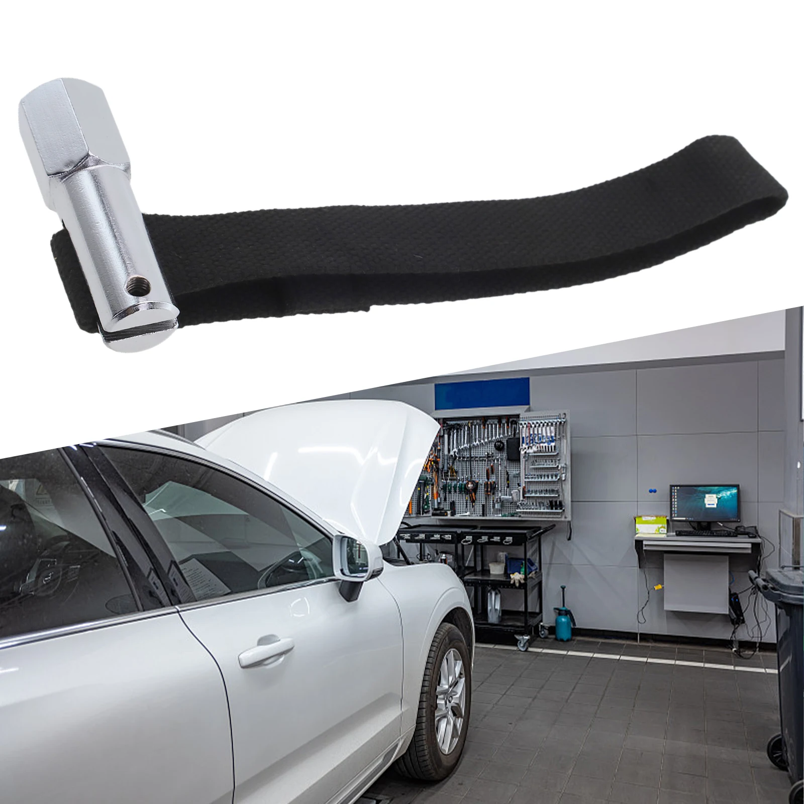 

Adjustable Compatible With Most Car Models In Drive Adjustable Design Chrome Coated In Ratchet Wrench Reinforced Connection