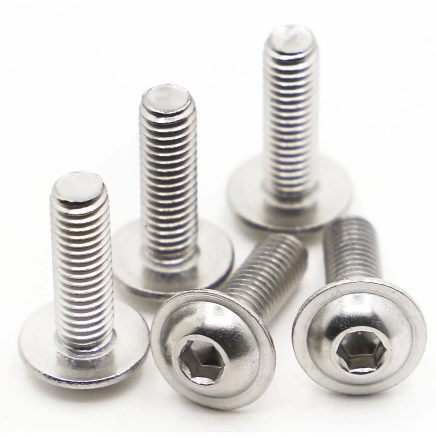 M2 M2.5 M3 M4 M5 M6 M8 304 Stainless Steel ISO7380.2 Hexagon Hex Socket Button Head Screws With Collar Bolt