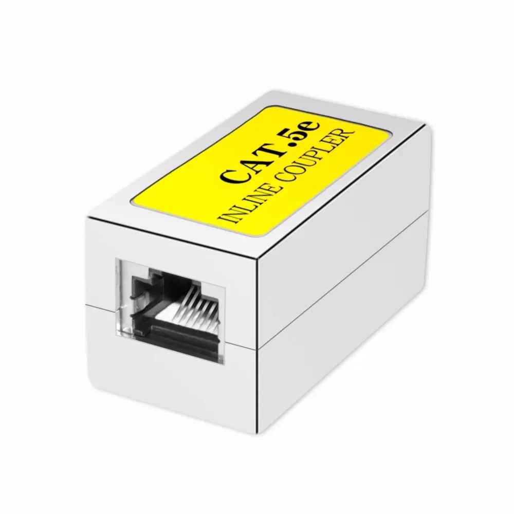 CNCOB Cat 5e RJ45 Coupler Cat5e Network Cable Straight Ethernet LAN Extension Connector Adapter 10PCS