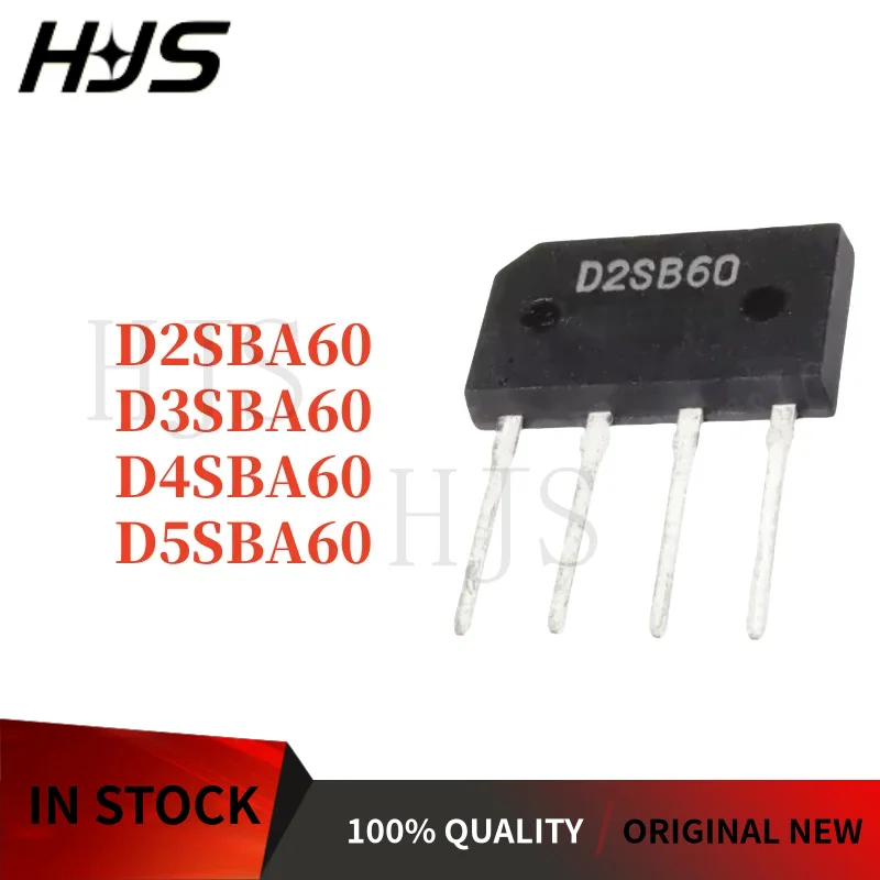 10PCS 100% Brand New and Quality D2SBA60 D2SB60 D3SB60 D3SBA60 D4SB60 D5SB60 D4SBA60 D5SBA60 Rectifier bridge stack