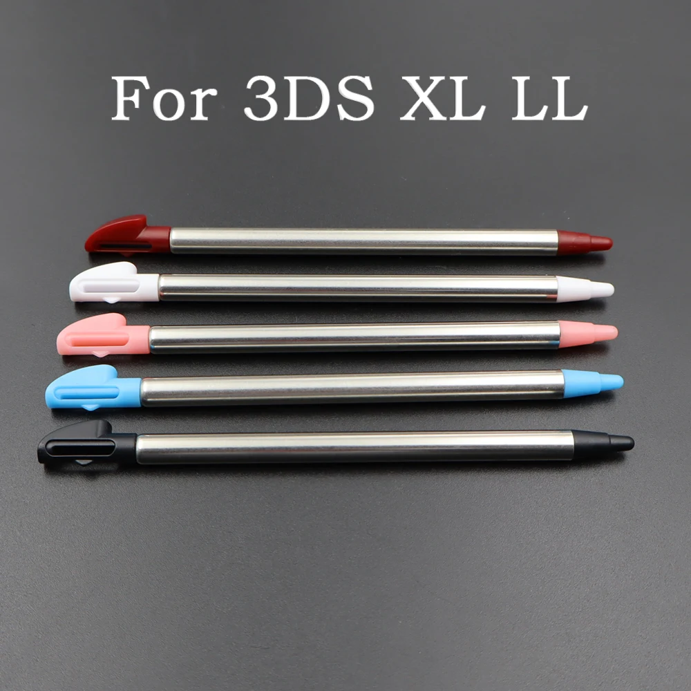 5 Colors /Set Retractable Metal Touch Stylus Pen Replacement Parts for 3DS XL LL Game Console
