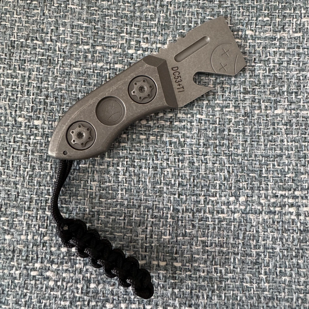 Titanium Alloy DC53 Crowbar with Carbon Fiber Sheath Bottle Opener Outdoor Multifunction EDC Tools