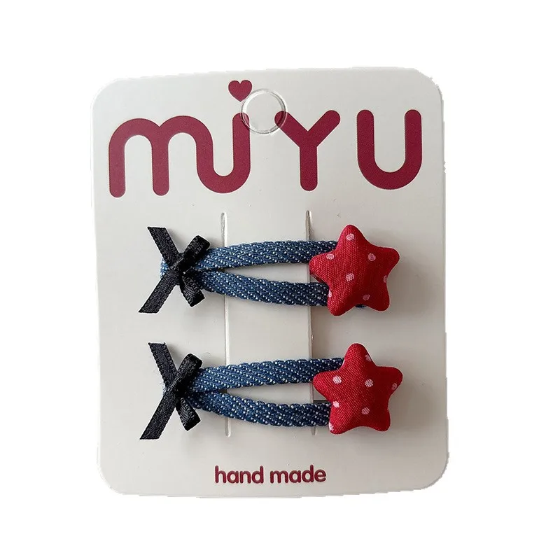 Korean Red Heart Hair Clips & Scrunchies Set 5