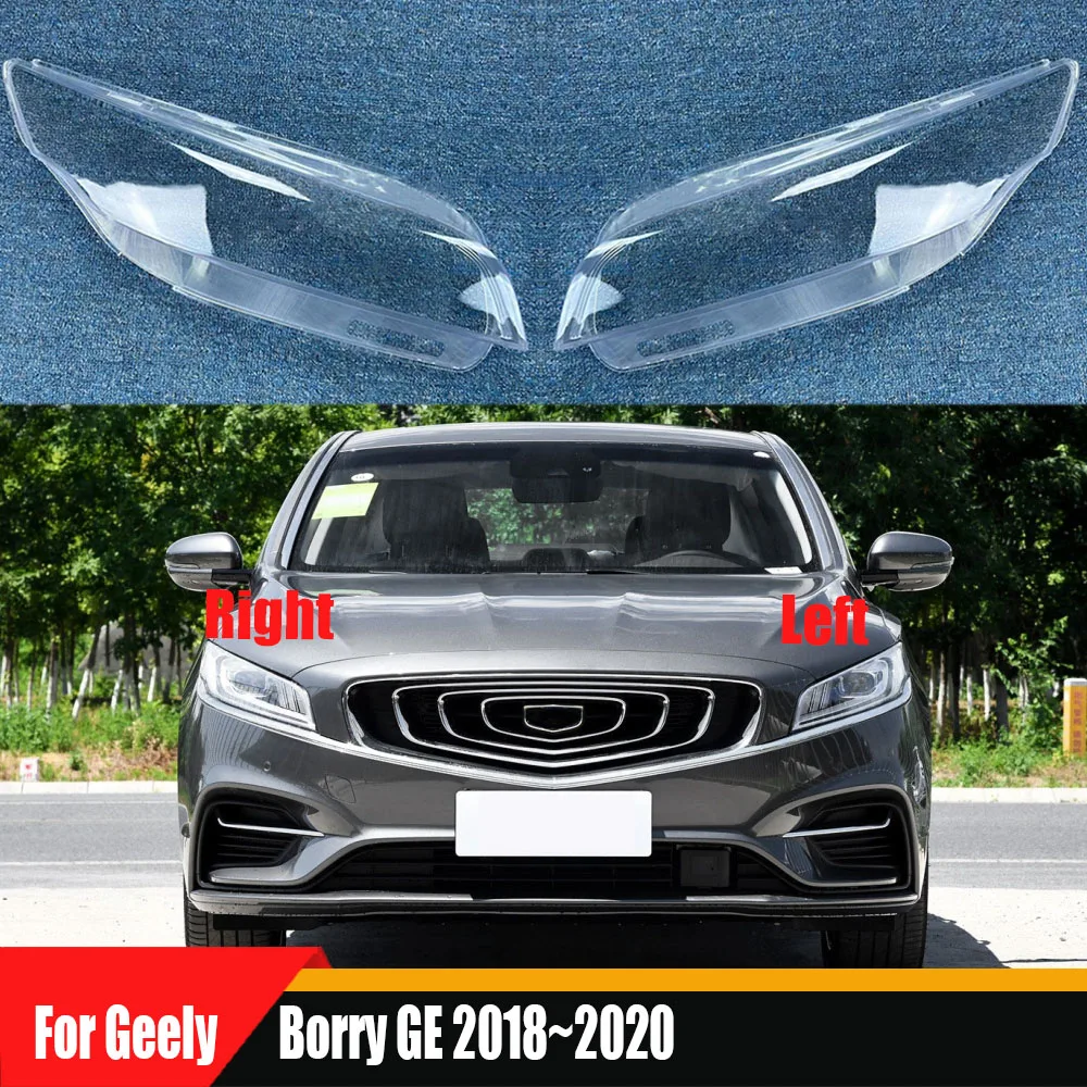 For Geely Borry GE 2018 2019 2020 Front Headlamp Cover Transparent Mask Lamp Shade Headlight Shell Lens Auto Replacement Parts