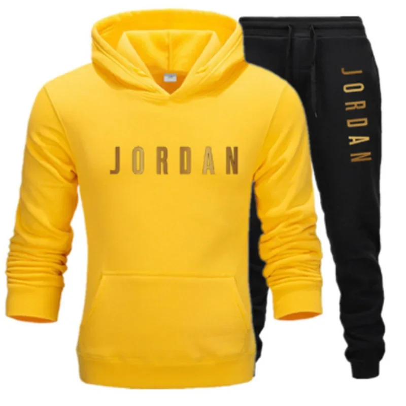 Men's printed sports suit hoodie and sweatpants two-piece set  suitable for casual sports street wear - view 5