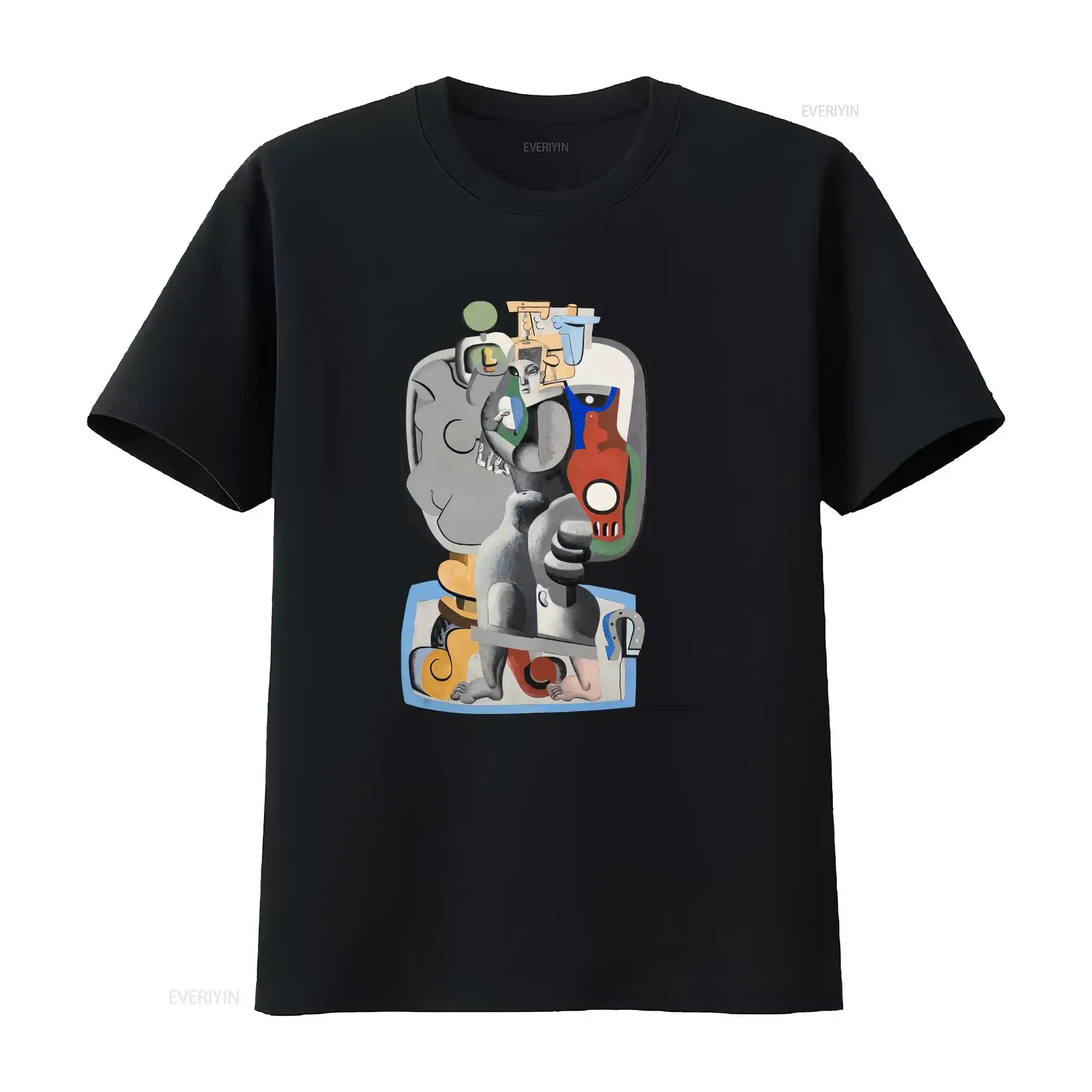 Le Corbusier Woman With Table And Horseshoe 1928 Art T shirt vintage Washed Top For Everyday Wear Stylish Versatile Stretched