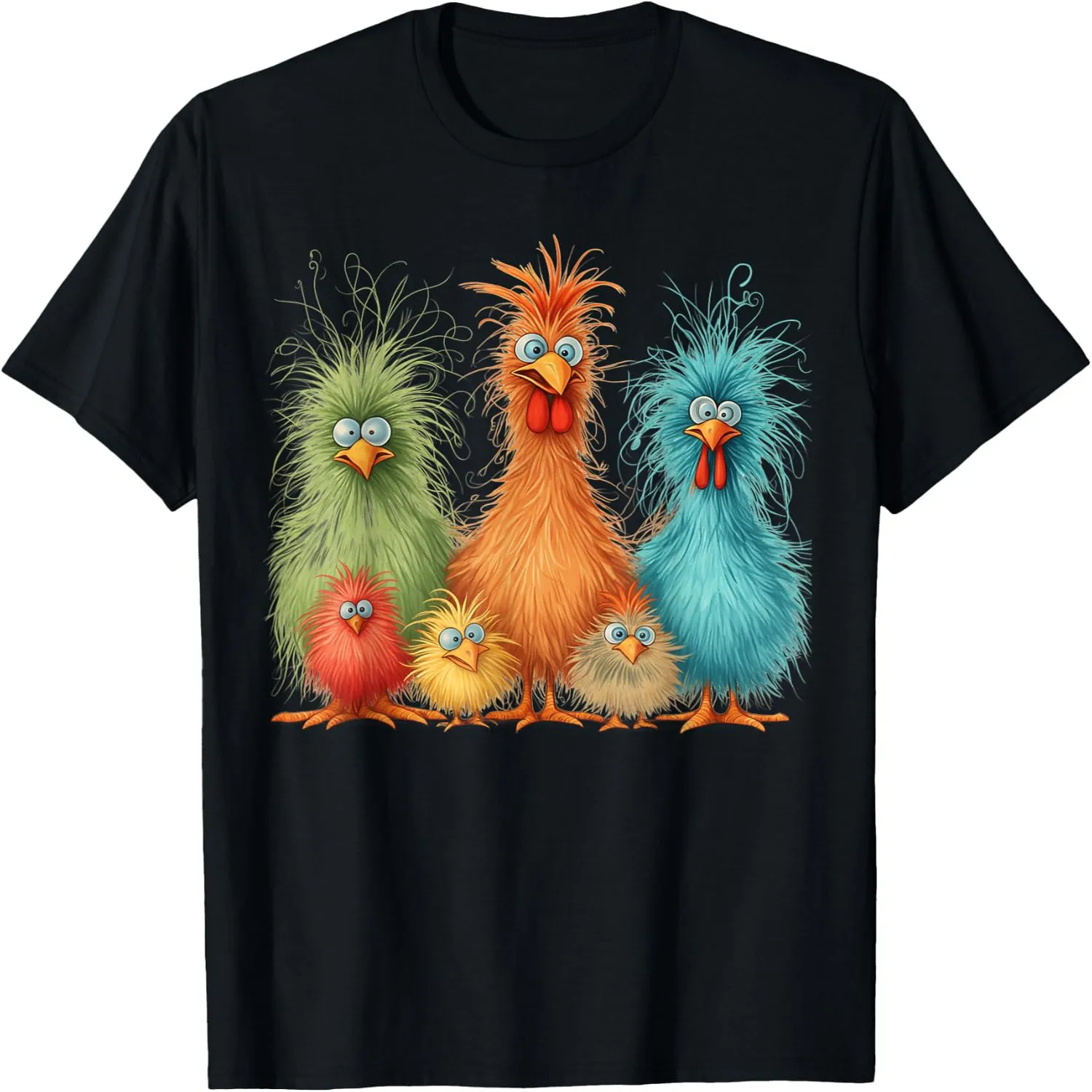 Retro Eagerlys Colorful Funny Chicken Art, for Men Women Kid T-Shirt Halloween t-shirt, Gift tee,