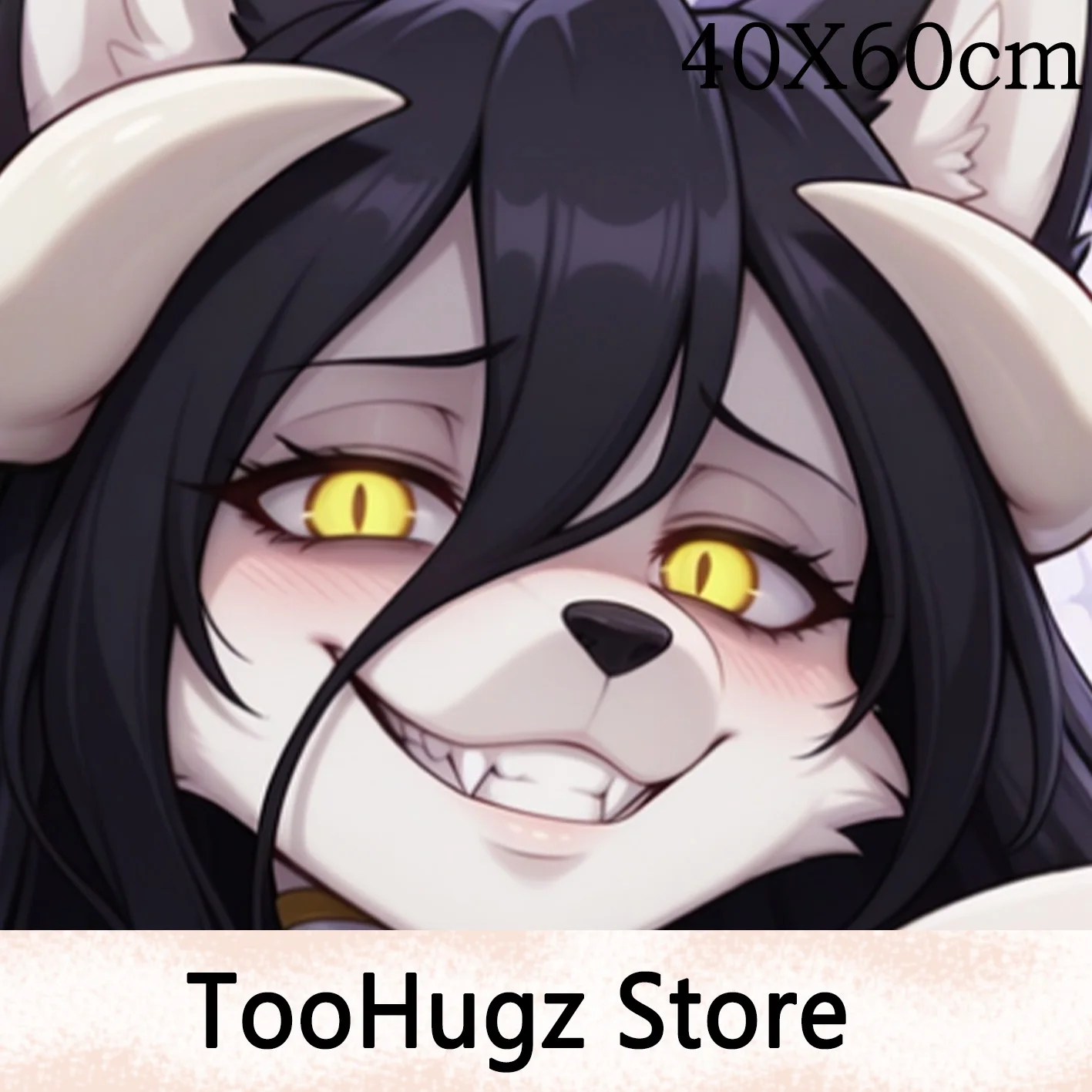 Albedo Furry Anime Animal Pillow Cover Anthropomorphic Cartoon Character 40x60cm Sofa Bedding