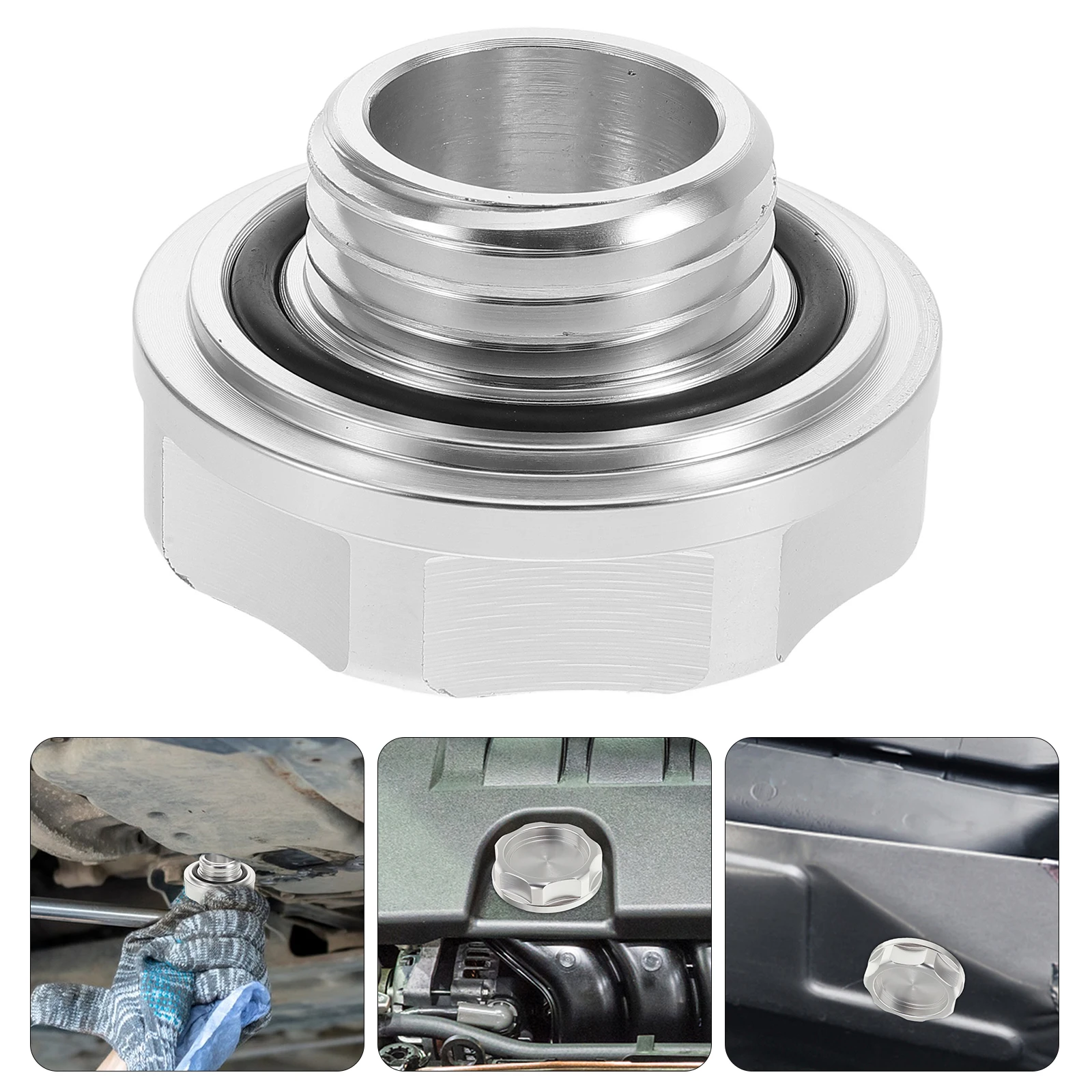 

Aluminum Alloy Fuel Tank Cap Oil Filler Cover Engine Gas Cap Replacement Leakproof Lightweight Durable Replacement Fuel Tank