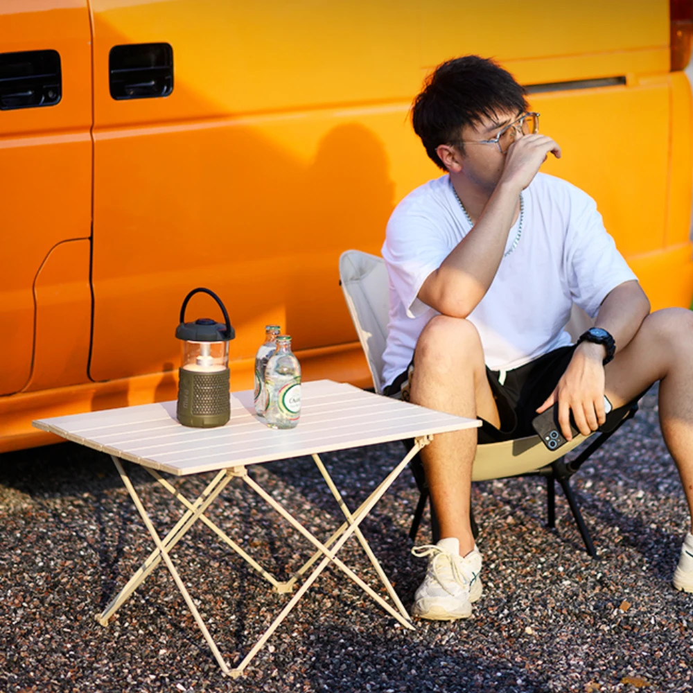 Ultralekki składany stół kempingowy Przenośne biurko do jadalni na świeżym powietrzu Piknik Grill Stół rekreacyjny Meble do przechowywania na zewnątrz Stoły