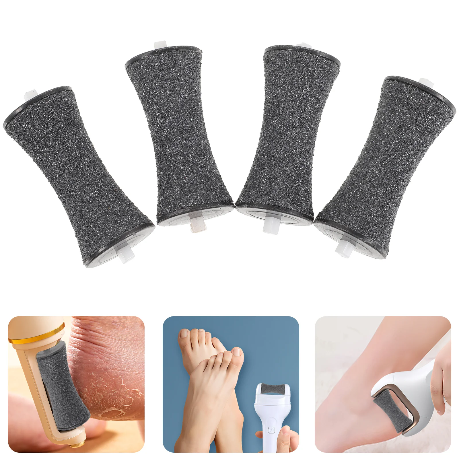

4Pcs Electric Foot File Roller Refills Durable Practical Easy to Clean Dead Callus Removing Tools Foot File Roller
