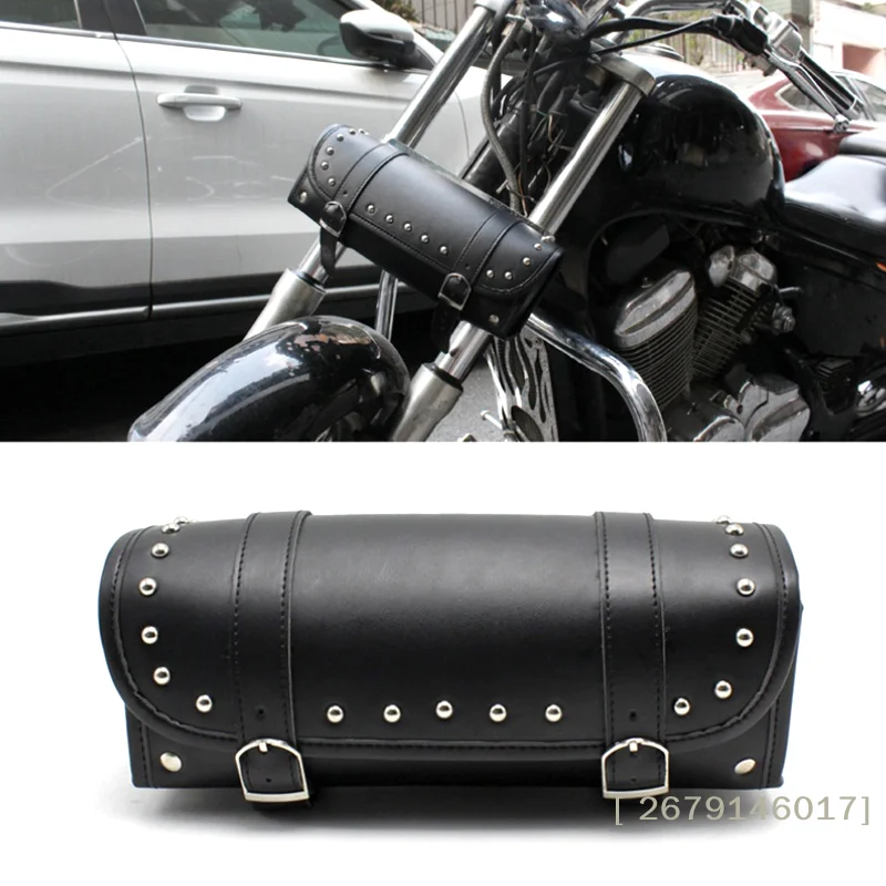 

【YY26】Universal Bags Black Motorcycle Tool Bag Front Fork Handlebar Saddlebag Roll Barrel Racing Tail Barrel Storage Accessories