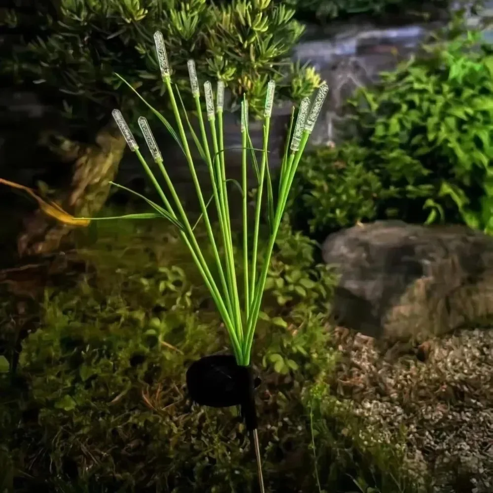 Solar Reed Lights Outdoor Waterproof Garden Lawn Landscape Yard Courtyard Pathway Patio Walkway Decoration
