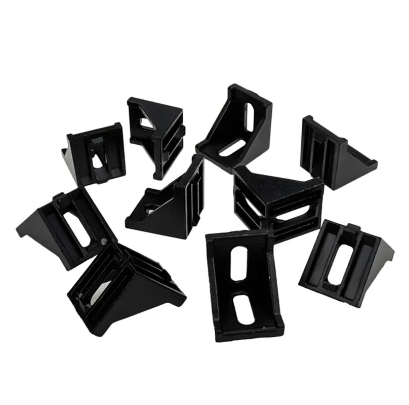 4040 Inside Corner Bracket Gusset for 4040 Aluminum Extrusion Profile 40x40x35mm with Slot 8mm, Black Tone Multiple Combinations