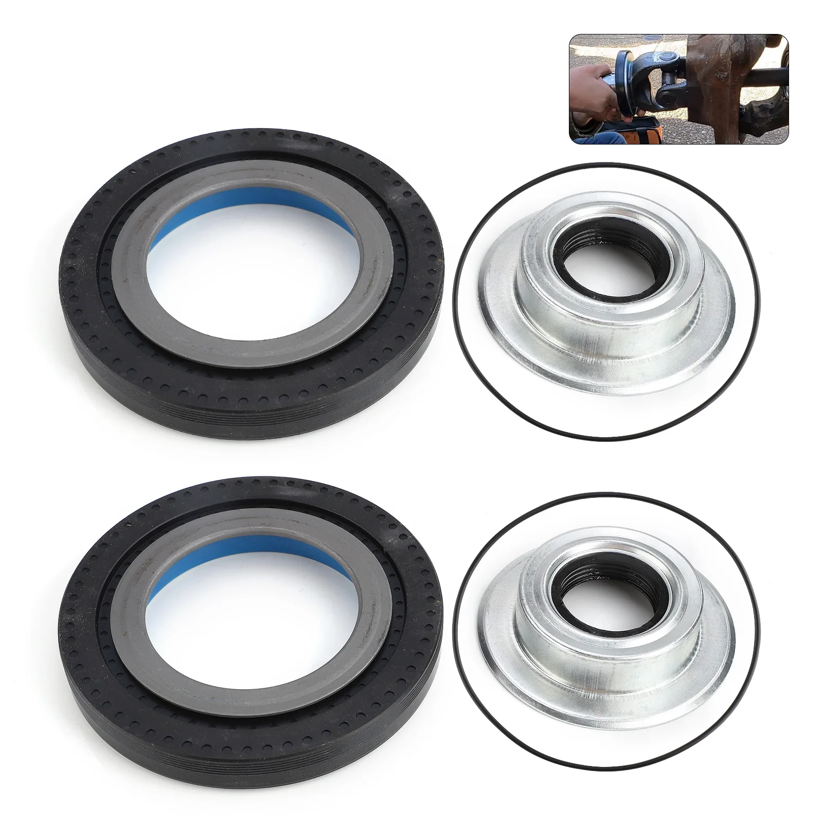 

Seal Hub O-Ring Dust Seals Kit Front Axle For Ford Super Duty F250 F350 F450 F550 Dana Super 60 2005-2019