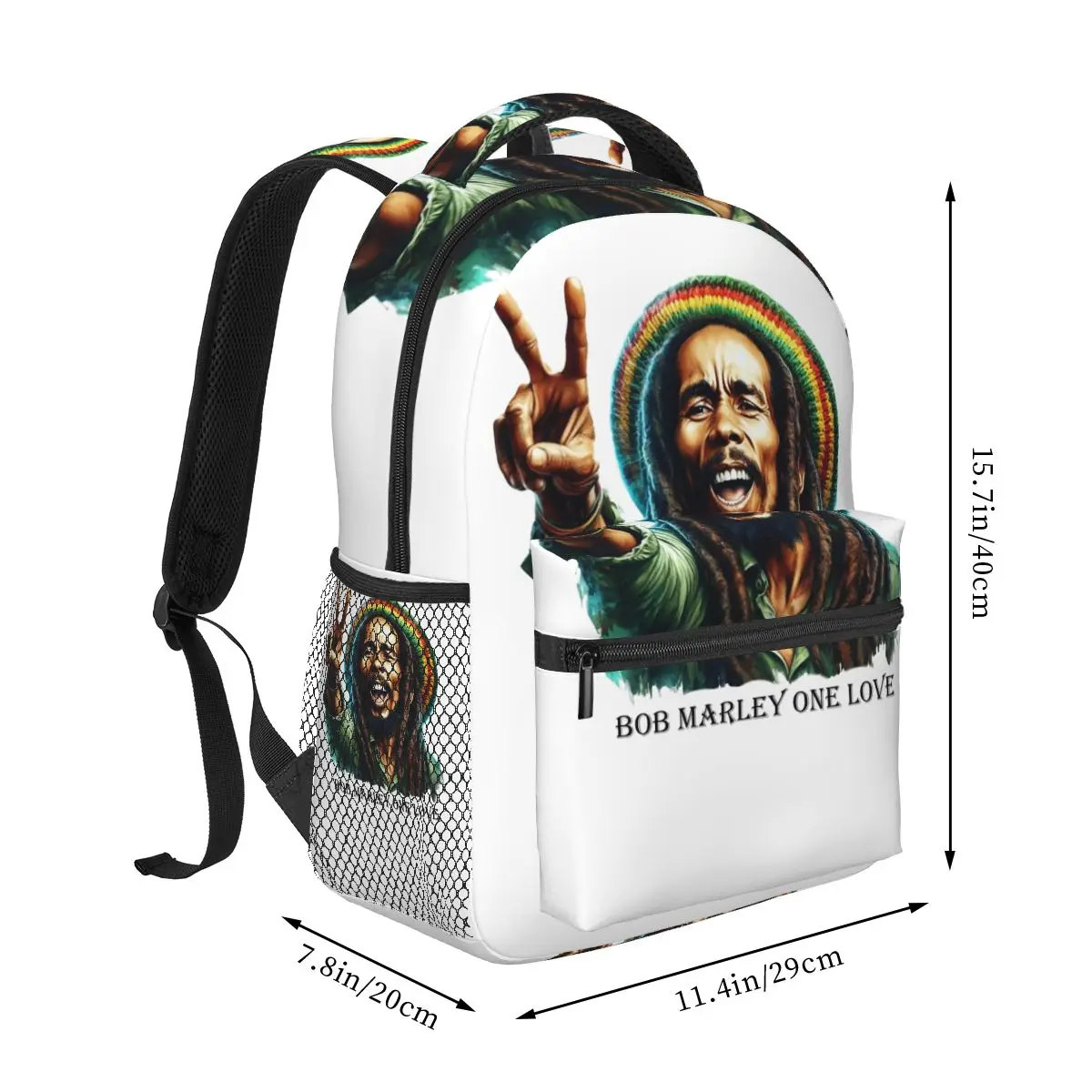 Bob Marley Reggae Backpacks Boys Girls Bookbag Students School Bags Cartoon Kids Rucksack Shoulder Bag Large Capacity