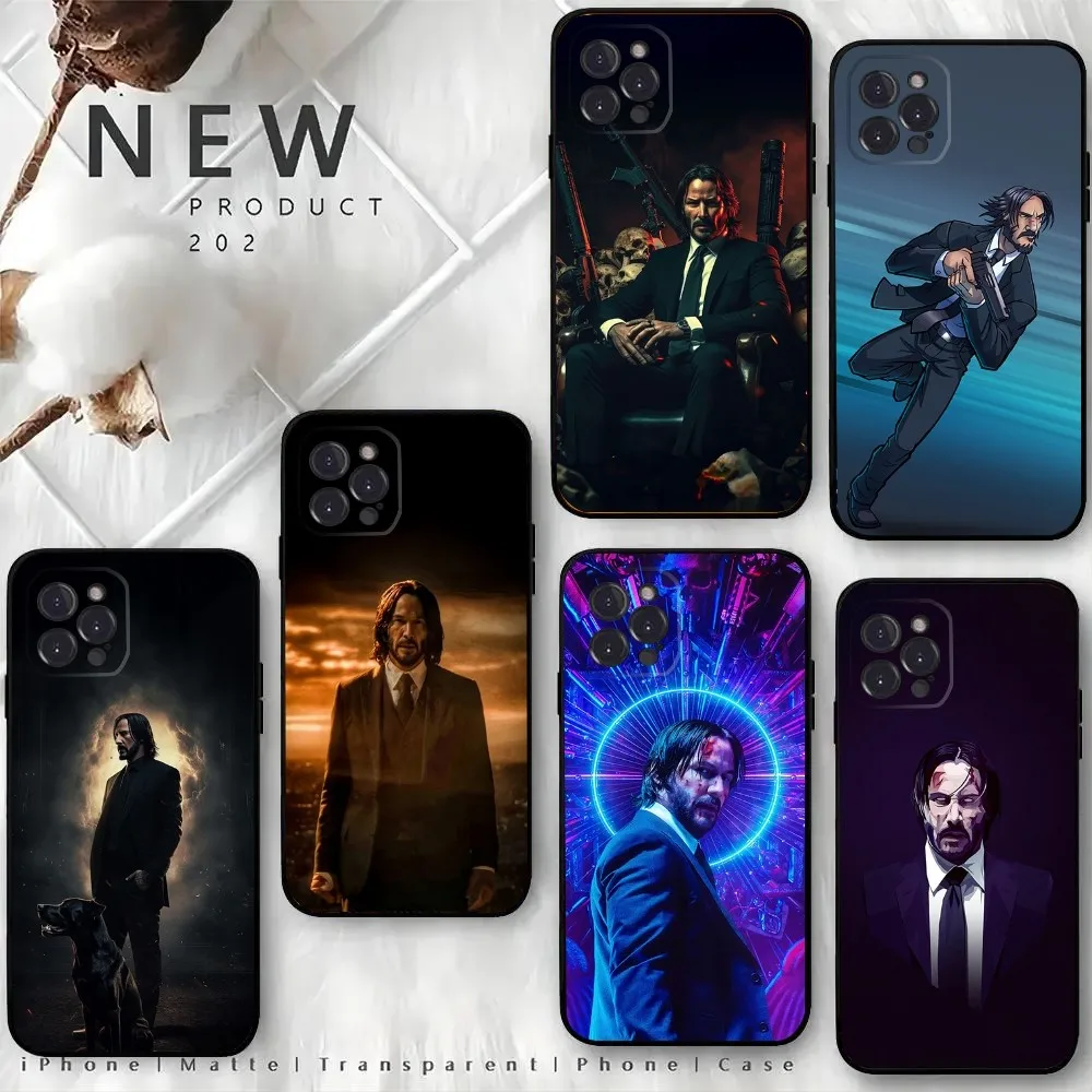 Film J-John Wick Bab Phone Case For iPhone15,14,13,12 Mini 11 Pro XR,X,XS,MAX 6S,7,8 Plus Silicone Cover Soft Black