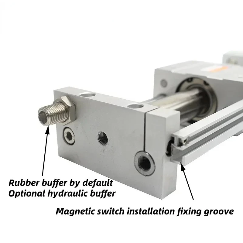 Magnetic Coupled Sliding Bearing Rodless Pneumatic Cylinder