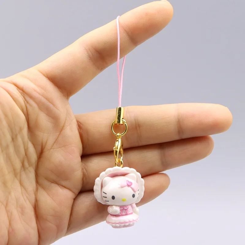 8pcs Hello Kitty Bag Charm Cartoon Phone Case Keychain Women Crossbody Shoulder Bag Decoration Accessories Girl Gift Wholesale
