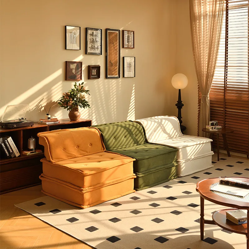 Sofá em tecido bloco de tofu