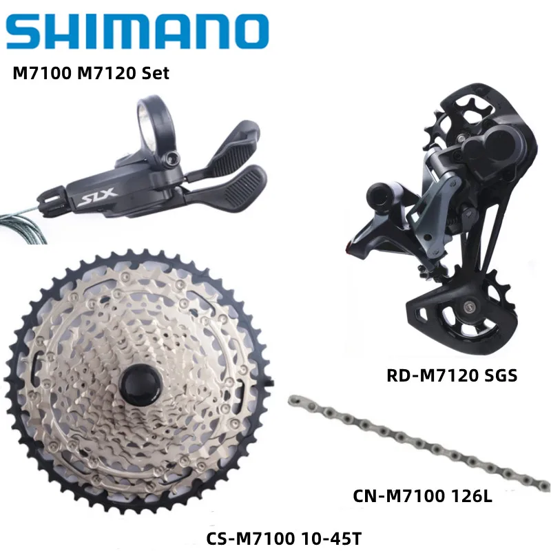 SHIMANO SLX M7100 12 Speed 10-51T Mini Set SL RD CS CN M7100 Shifter Rear Derailleur Cassette Chain RD M7100 M7120 Groupset