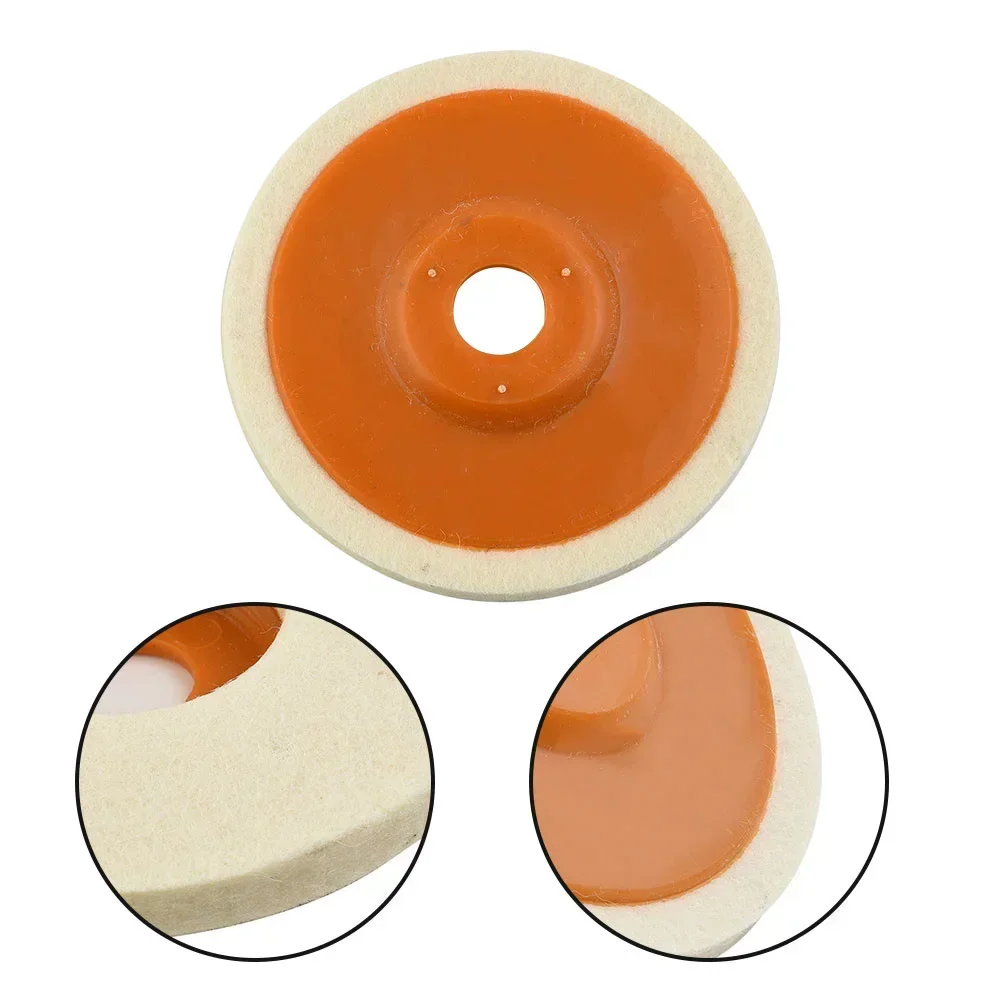 1pc/3pcs Wool Polishing Wheel 4Inch/100mm Felt Wheel Yellow Cap Wool Wheel For Polishing Grinding Disc Pad Abrasive Tools