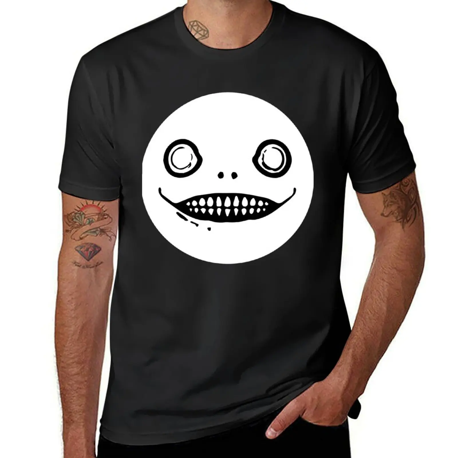 

Emil Taro Yoko Face mask smiling skeleton T-Shirt tops Aesthetic clothing vintage clothes Men's t shirts