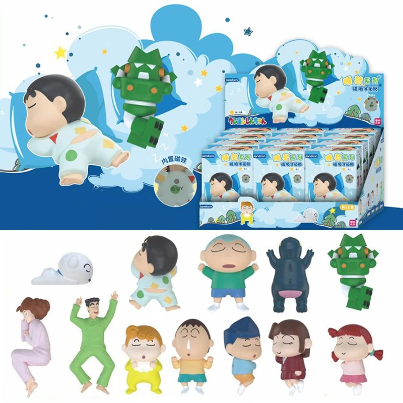 

Anime Crayon Shinchan Sleeping Series Action Figures Cute Doll Model Refrigerator Magnet Collection Blind Box Toys Kids Gifts