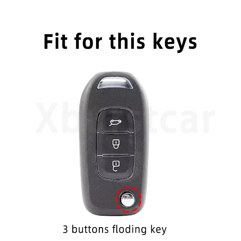 For Renault Kadjar Captur Megane Sandero Stepway Logan Clio 5 Arkana 2020 2021 TPU Car Flip Key Case Cover Keychain Protector