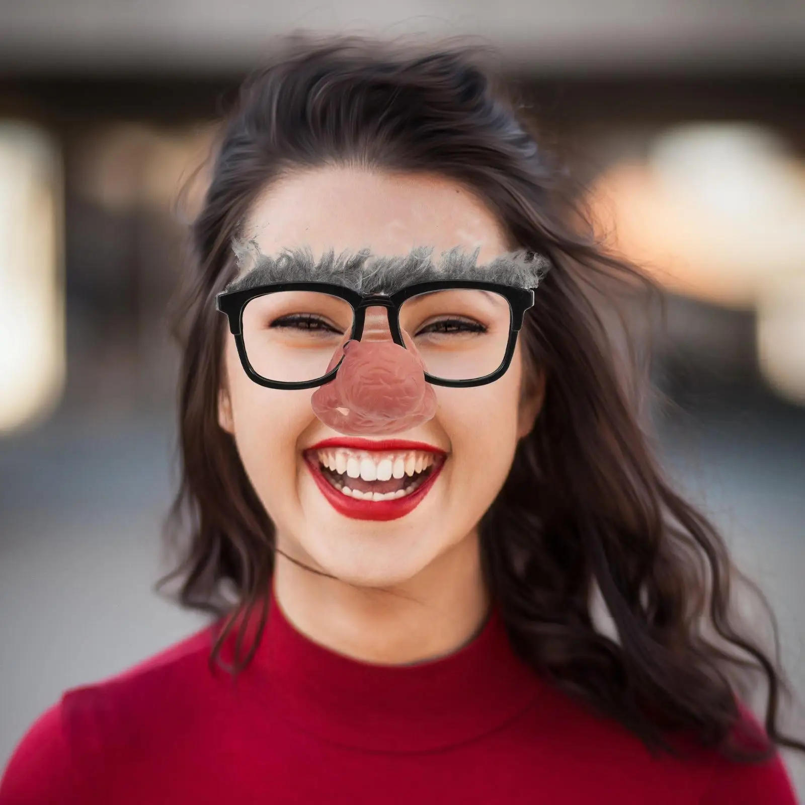 نظارات المهرج لحفلات الهالوين، كرات تنكرية، مادة ناعمة، مقاس واحد يناسب جميع ألعاب الأنف المضحكة