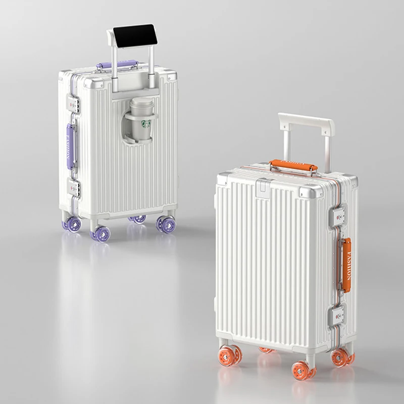 

20-inch Compact Carry-On Luggage 26-inch Large Capacity Aluminum Frame Trolley Suitcase for Men and Women Travel Suitcase