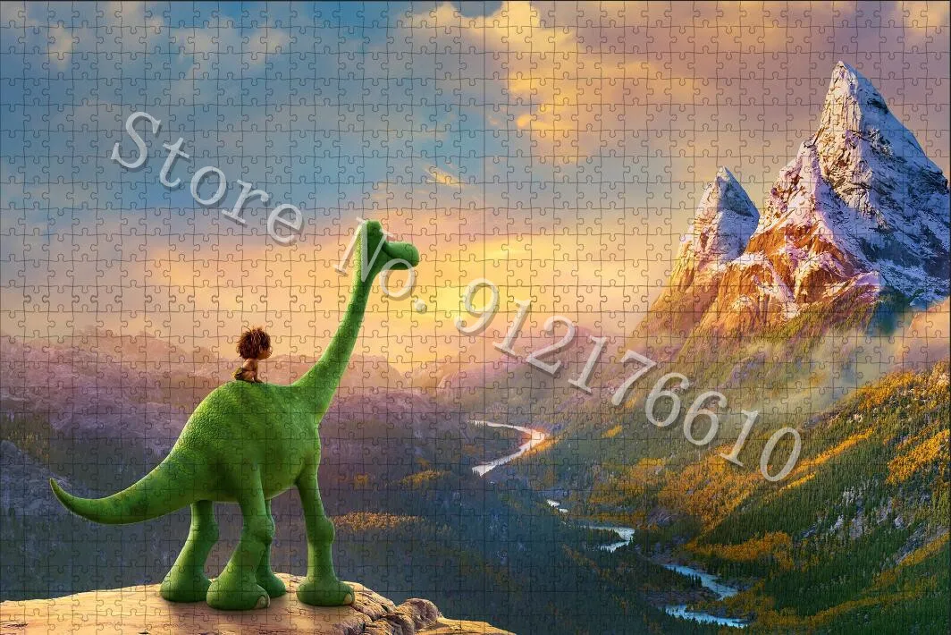 Cartoon 300/500/1000 Teile Puzzle Der gute Dinosaurier Disney Spielzeug Familienspiel Dekomprimieren pädagogische Druckpuzzles