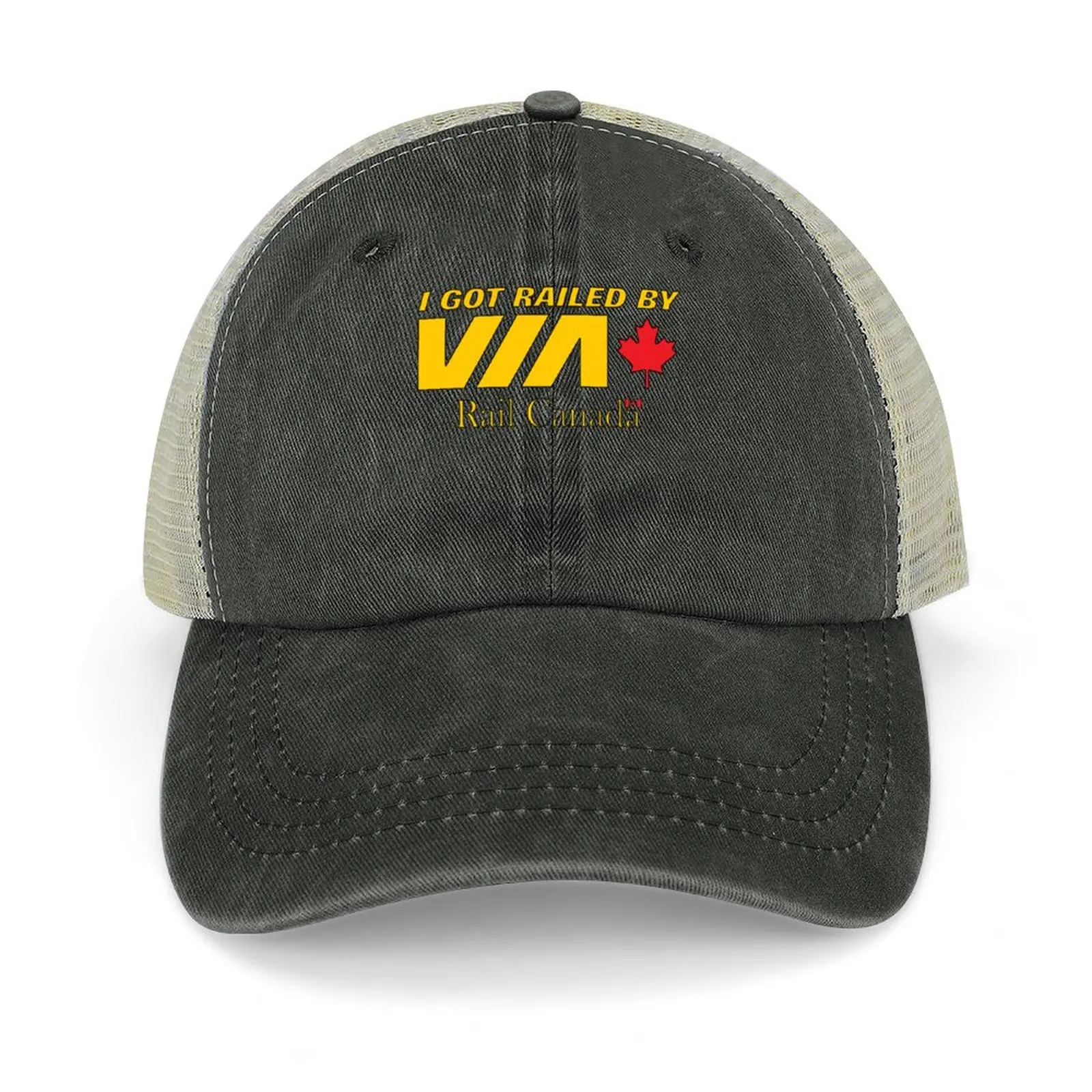

I Got Railed by Via Rail Canada Classic Baseball Cap Fishing cap Bobble Hat sun caps Hat Man Luxury Baseball For Men Women's