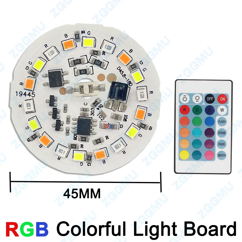 5V 220V Koraliki do lampy LED z pilotem PCB Płytka źródła światła Odpowiednie dla majsterkowiczów Kolorowe gradientowe okrągłe źródło światła