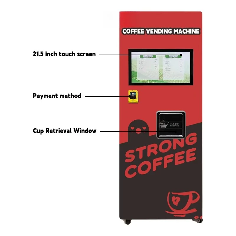 Customized Factory Direct Price 168 Capsules Coffee Vending Machine Smart Touch Screen Commercial Self Service for Bulk Order