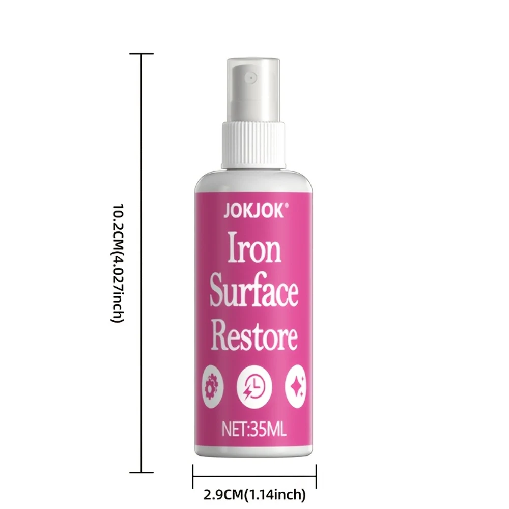 Iron Restorer Cleaning Spray Quickly Removes Burn Marks Stains Glue Residue from Iron Soleplate Fast Acting No Scratch Gentle Fo